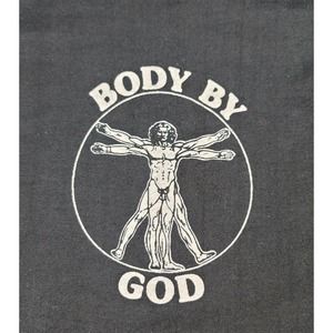 Vintage 70s 80s Da Vinci Vitruvian Man Figure TShirt Single Stitch Mens XS